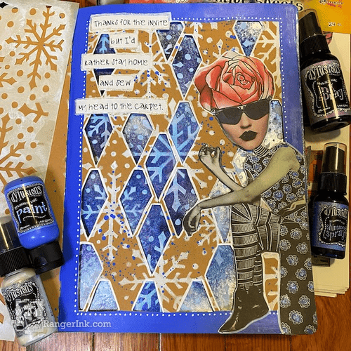 Dylusions Ice Cold Cut Out Journal Page by Jess Peters