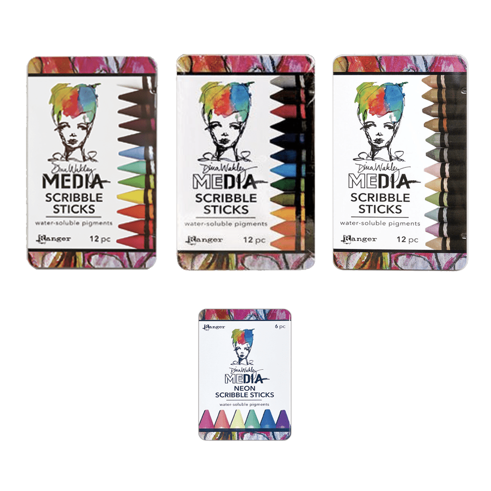 Dina Wakley Media Scribble Sticks Set Writing & Coloring Dina Wakley Media 