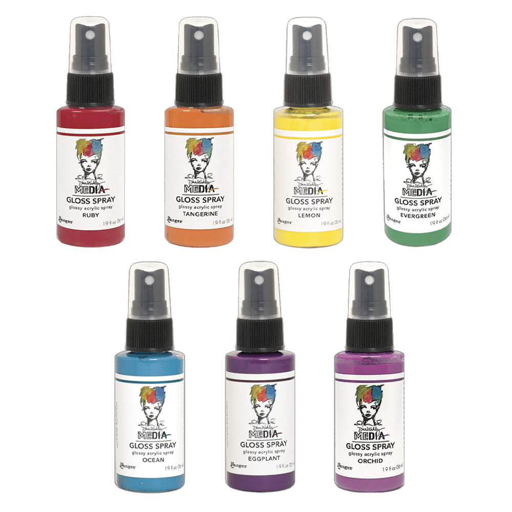 Dina Wakley Media Gloss Spray Primary Set Bundles Dina Wakley Media 