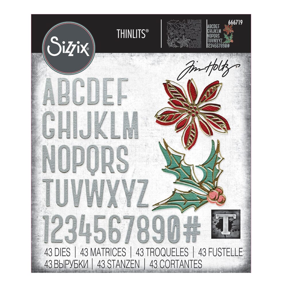 Tim Holtz Alterations by Sizzix Thinlits Die Set Vault Seasonal Sketch Cutting Dies Tim Holtz Other 