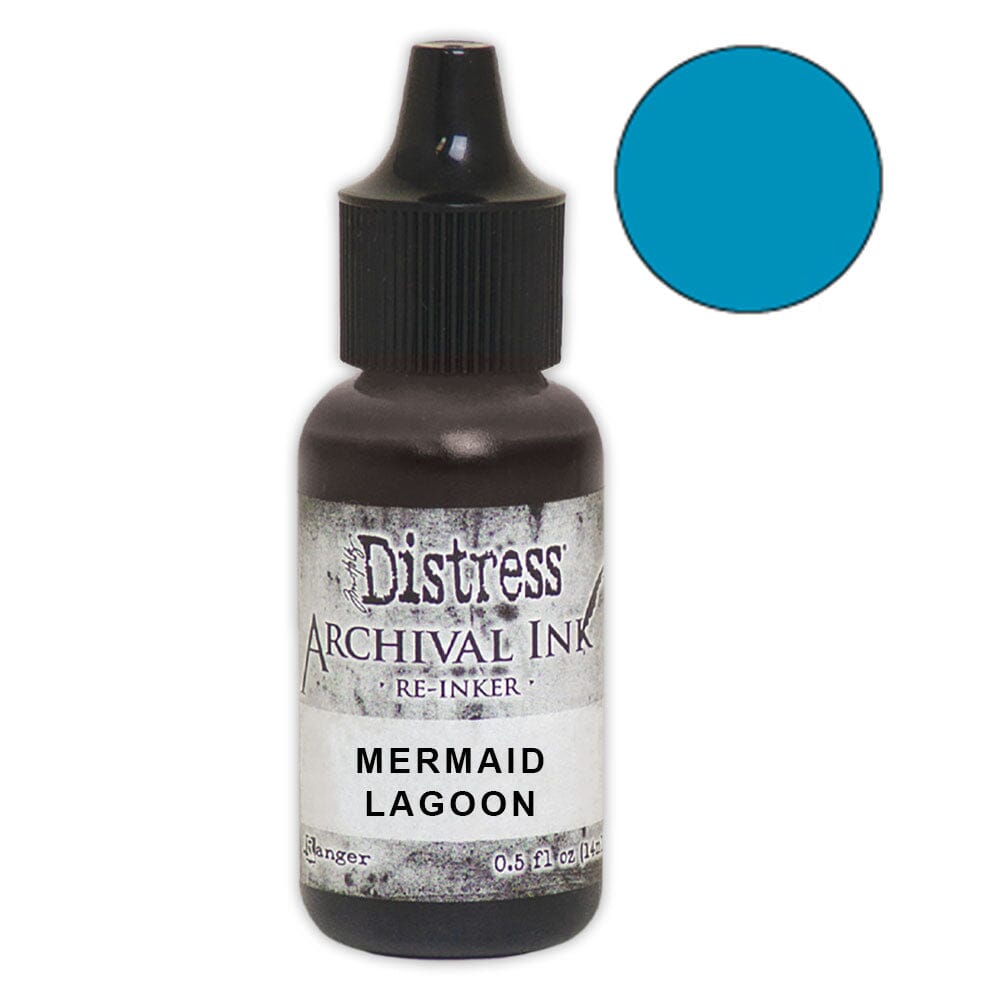 Tim Holtz Distress® Archival Re-Inker Mermaid Lagoon .5 oz Ink Archival Ink 