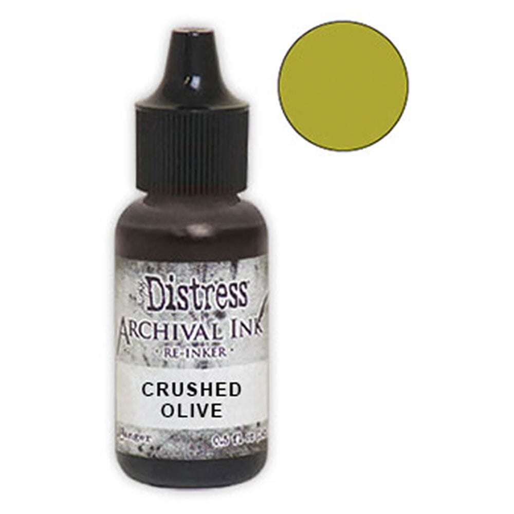 Tim Holtz Distress® Archival Re-Inker Crushed Olive .5 oz Ink Archival Ink 