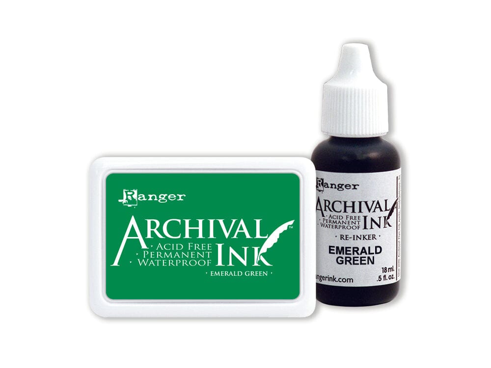 Archival Ink™ Pads Re-Inker Emerald Green, 0.5oz Ink Archival Ink 