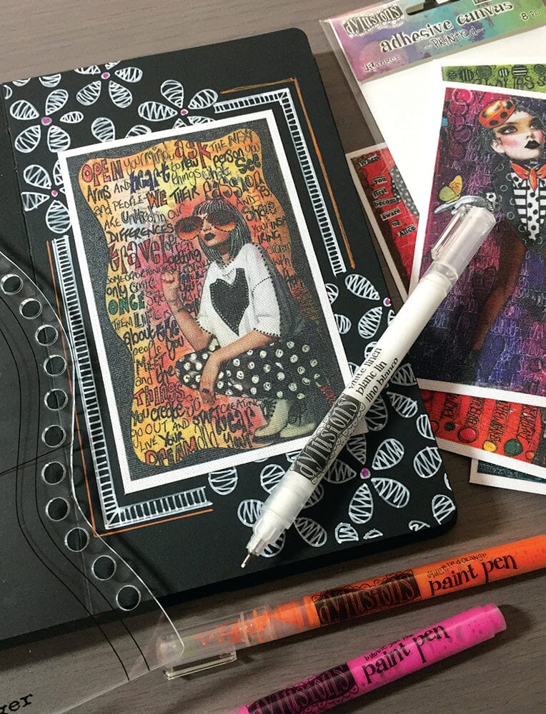 Dylusions Creative Small Black Journal Surfaces Dylusions 