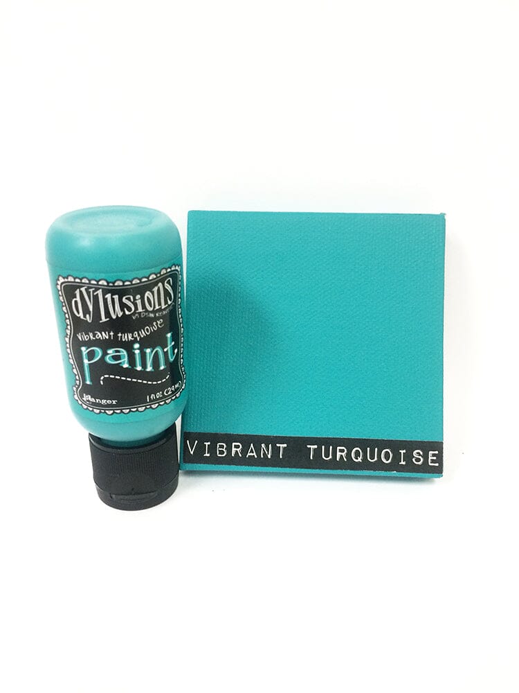 Dylusions Flip Cap Paint Vibrant Turquoise, 1oz Paint Dylusions 