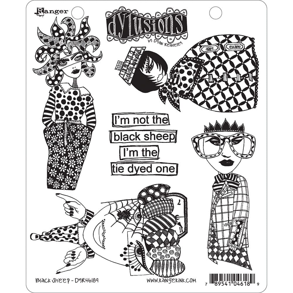 Dylusions Cling Mount Stamps Black Sheep Stamps Dylusions 