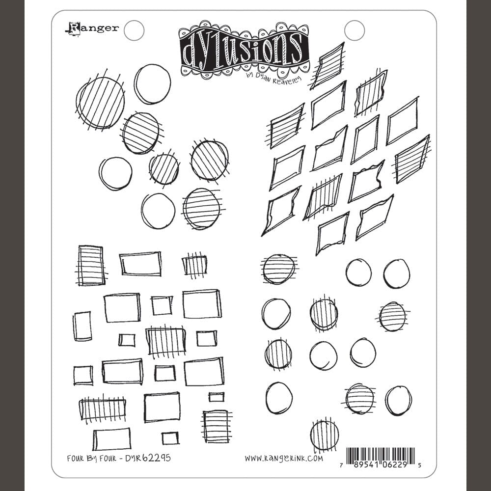 Dylusions Cling Mount Stamps Four by Four Stamps Dylusions 