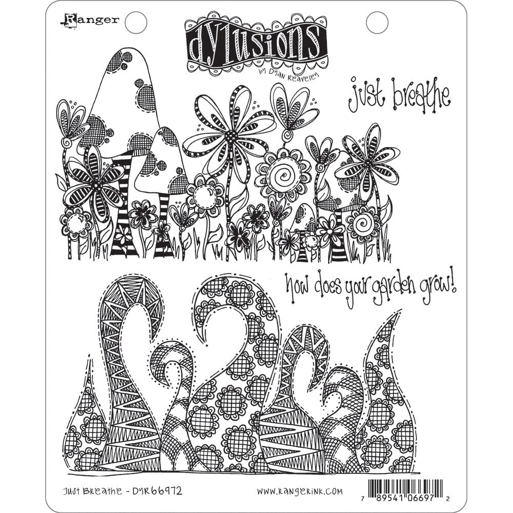 Dylusions Cling Mount Stamps Just Breathe Stamps Dylusions 