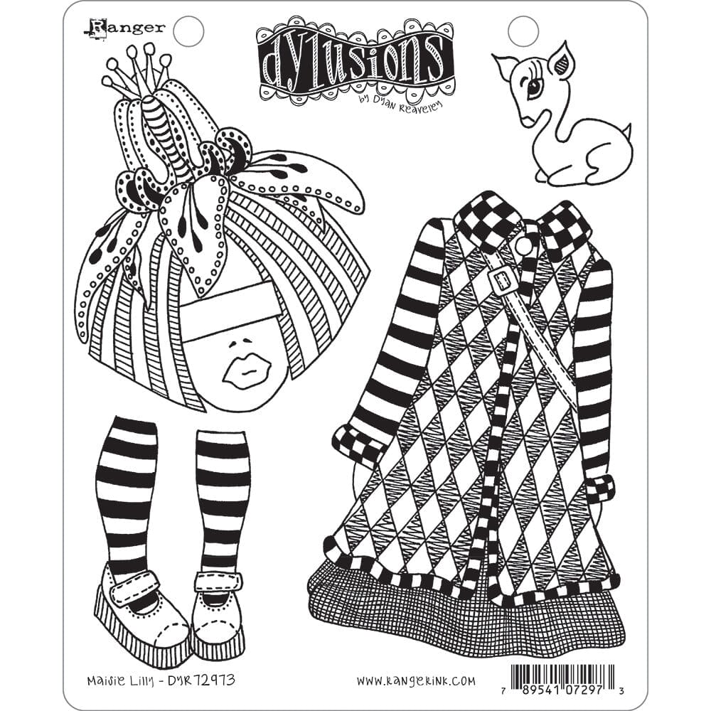 Dylusions Cling Mount Stamps Maisie Lilly Stamps Dylusions 