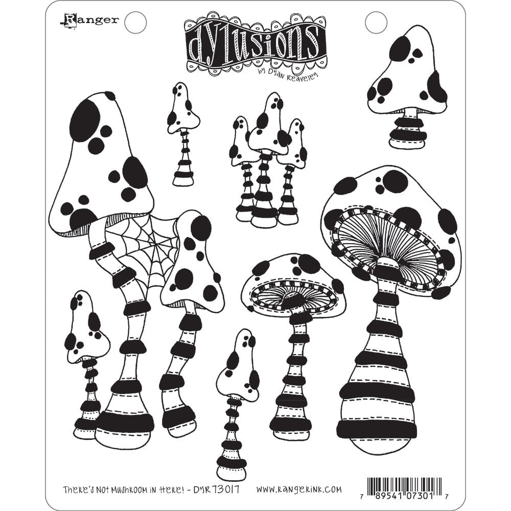 Dylusions Cling Mount Stamps There's Not Mushroom in Here! Stamps Dylusions 