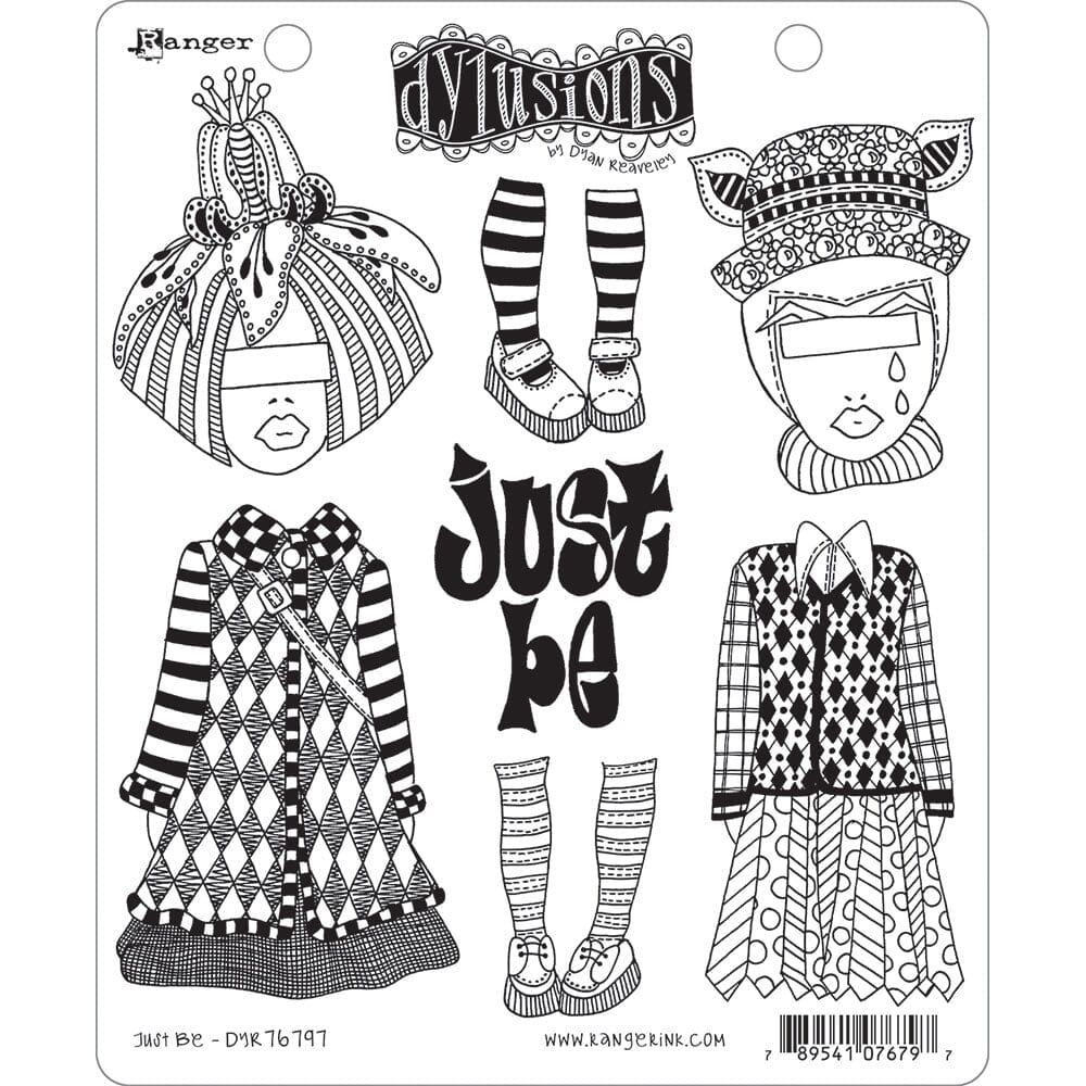 Dylusions Cling Mount Stamps Just Be Stamps Dylusions 