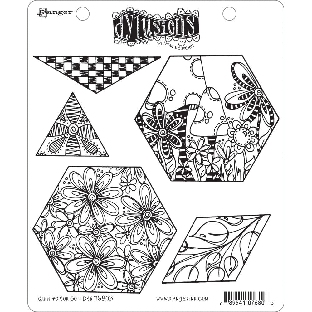 Dylusions Cling Mount Stamps Quilt As You Go Stamps Dylusions 