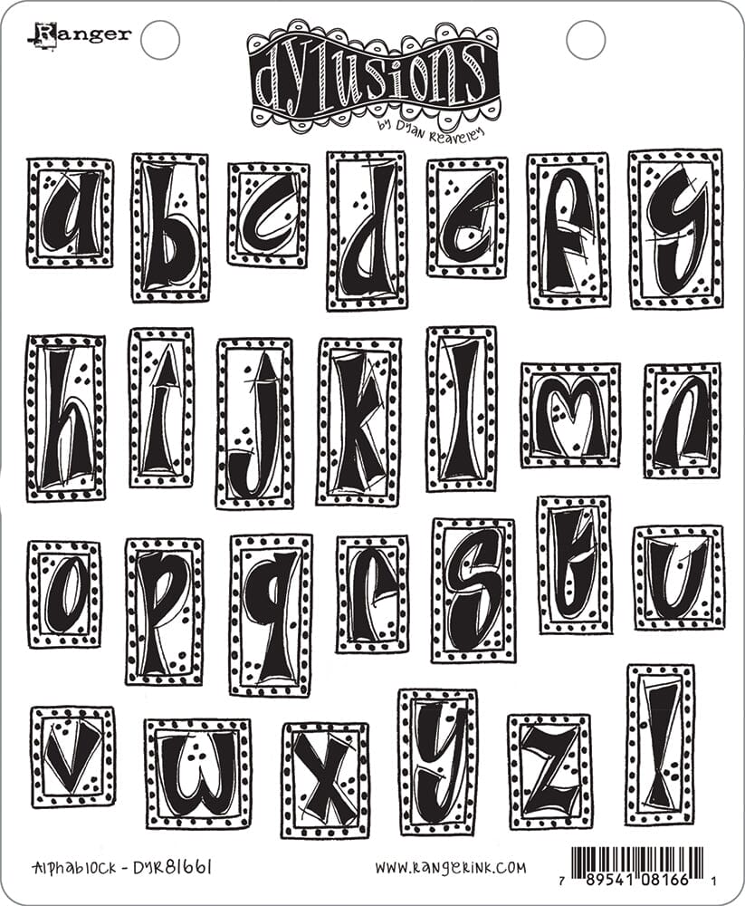 Dylusions Cling Mount Stamps Alphablock Stamps Dylusions 