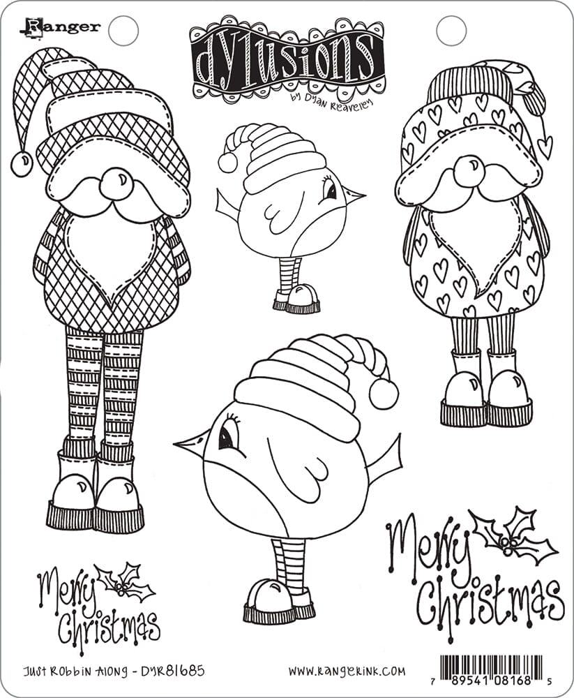 Dylusions Cling Mount Stamps Just Robbin Along Stamps Dylusions 