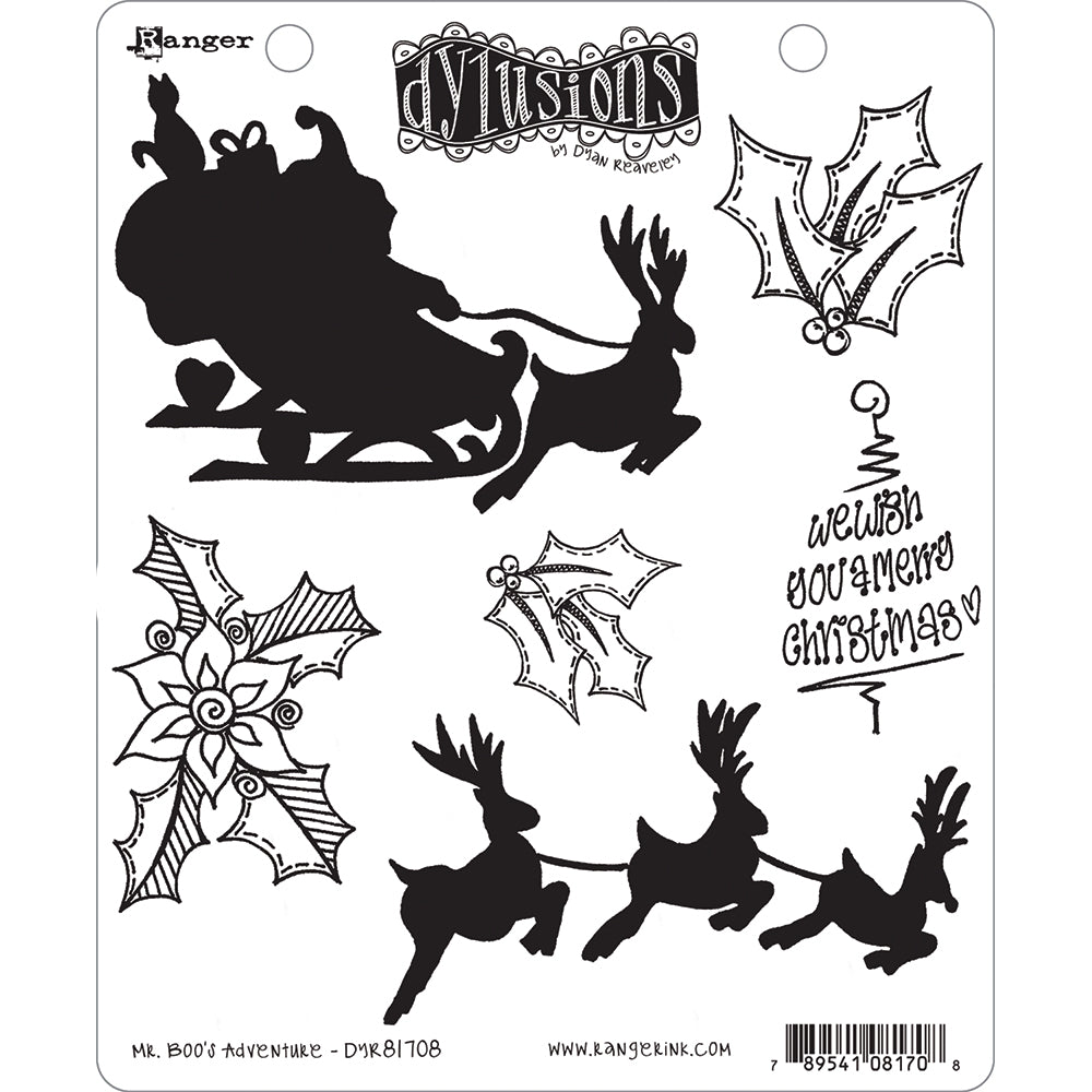 Dylusions Cling Mount Stamps Mr. Boo's Adventure Stamps Dylusions 