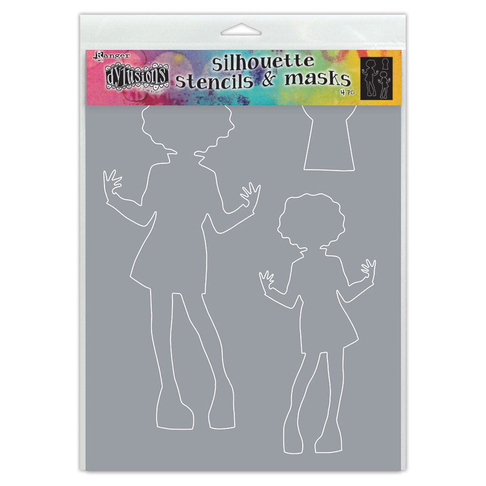 Dylusions Stencils Silhouettes Maisie Stencil Dylusions 