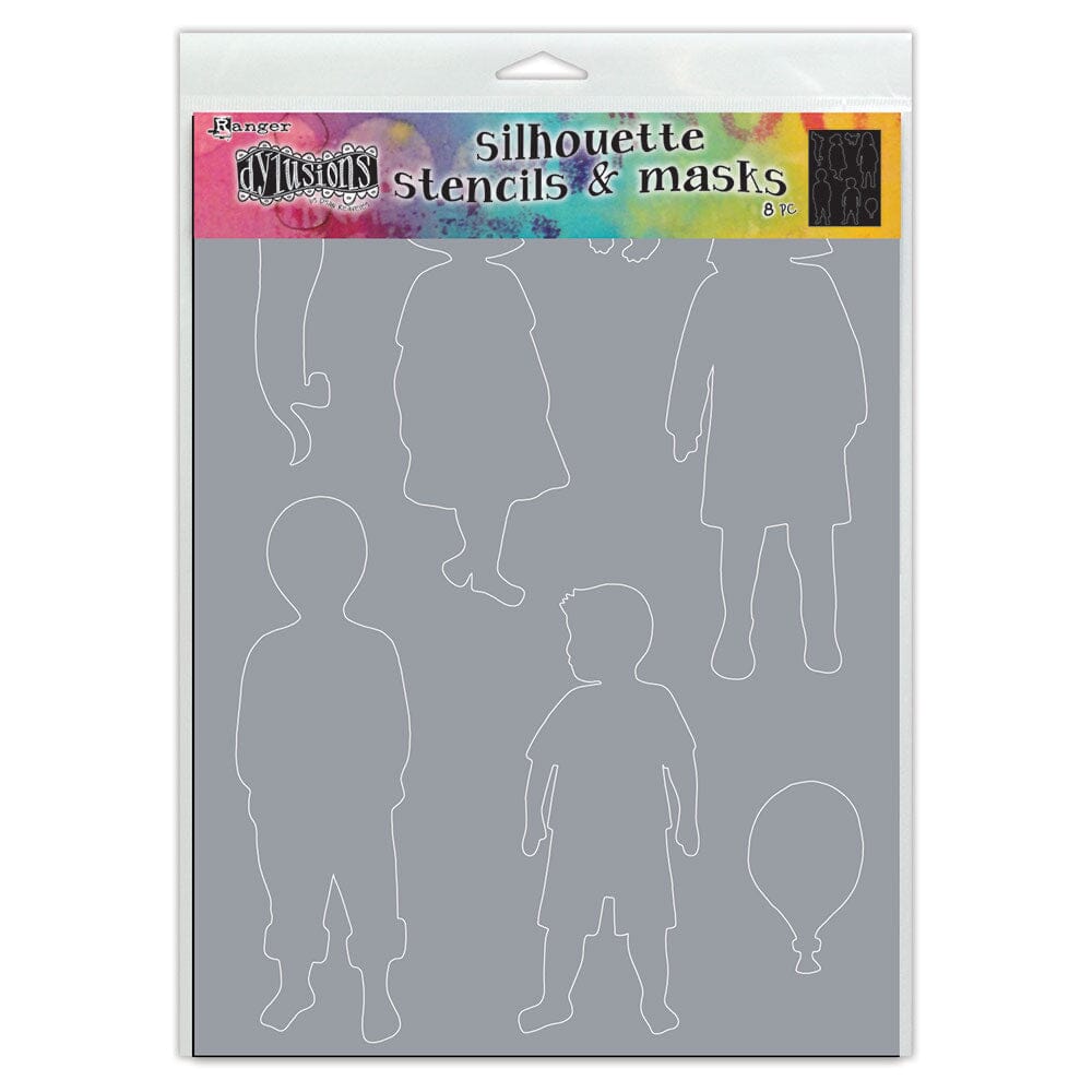 Dylusions Mask Silhouette Grandkids Stencil Dylusions 