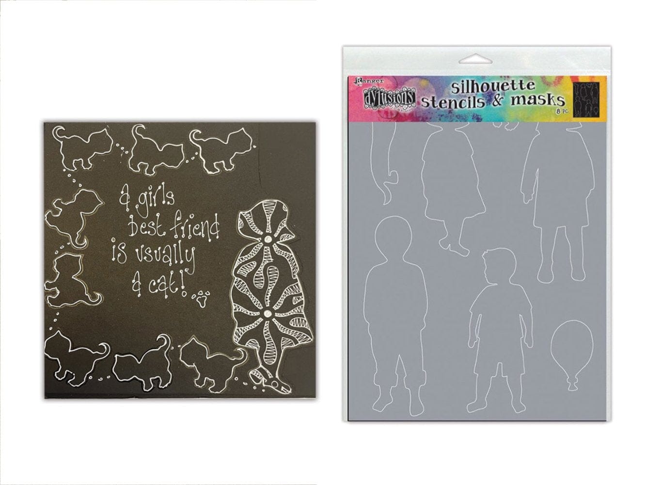 Dylusions Mask Silhouette Grandkids Stencil Dylusions 