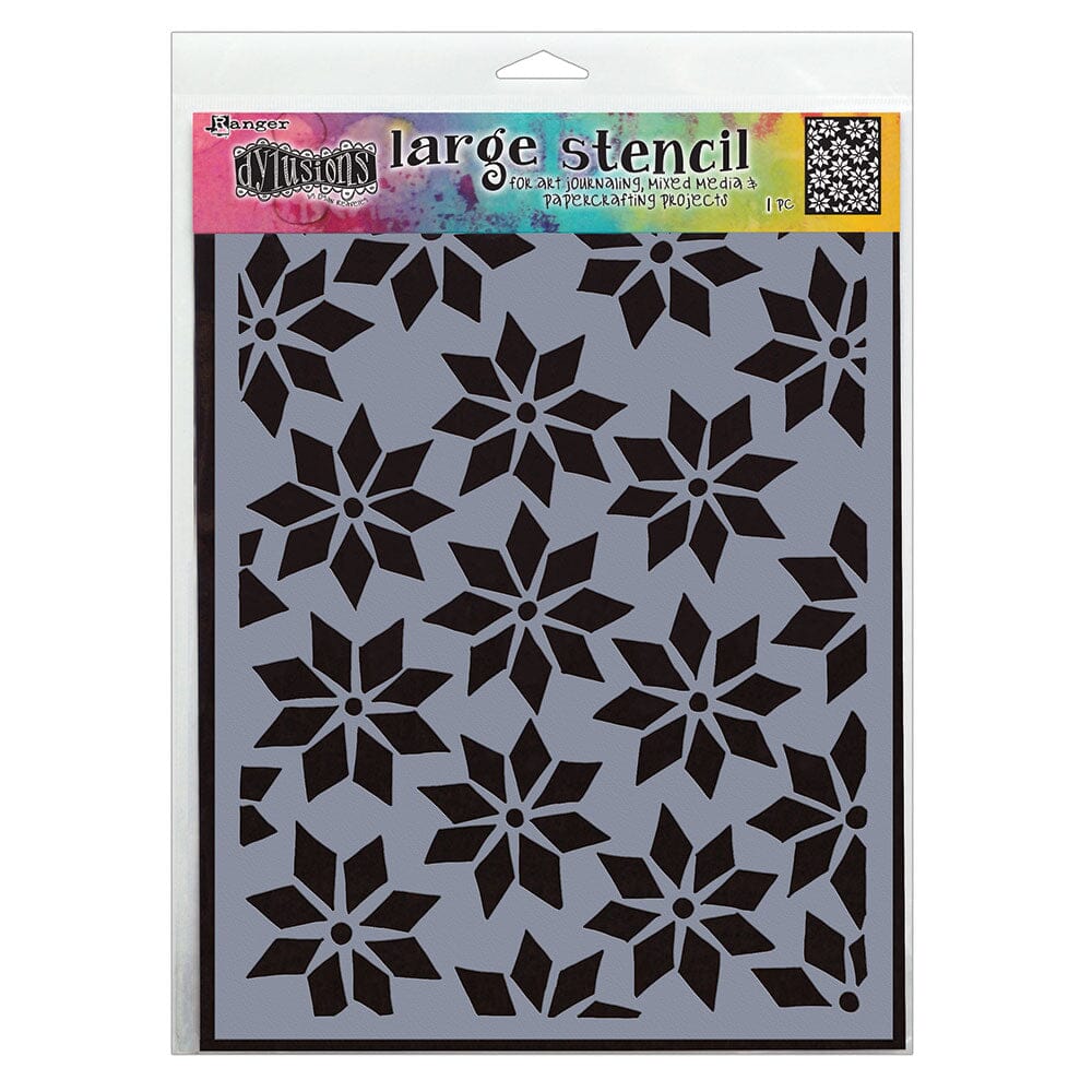 Dylusions Stencil Star Flurry Stencil Dylusions Large 9 x 12 Inches 