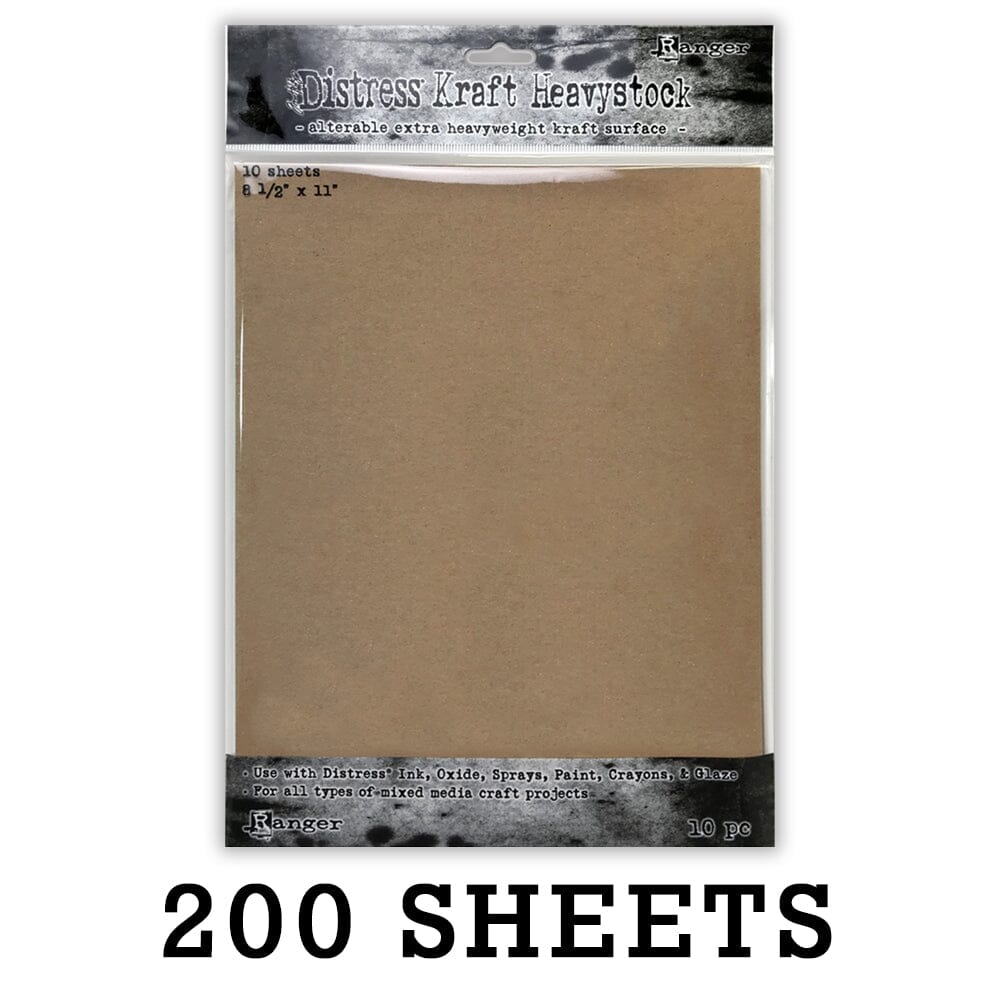 Tim Holtz Distress® Kraft Heavystock 8.5" x 11", 200pk Surfaces Distress 