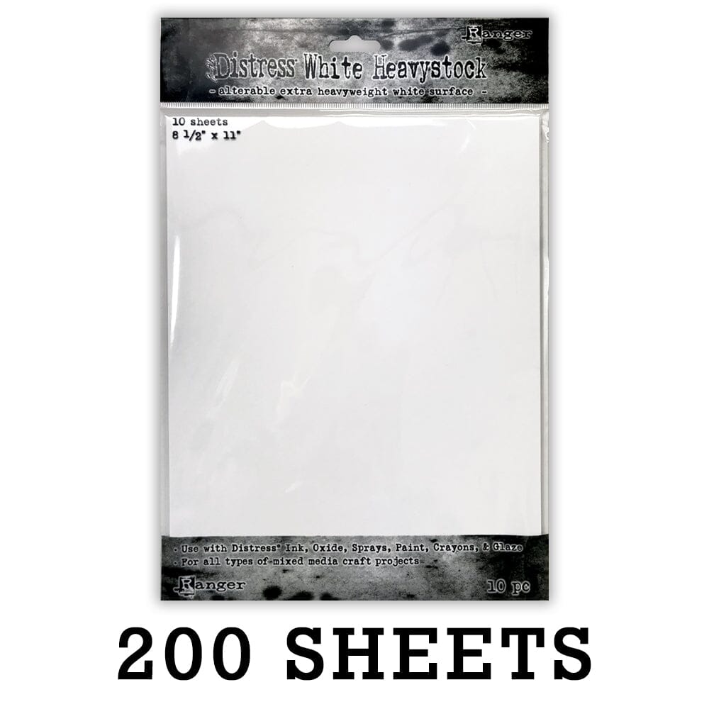 Tim Holtz Distress® White Heavystock 8.5" x 11", 200pk Surfaces Distress 