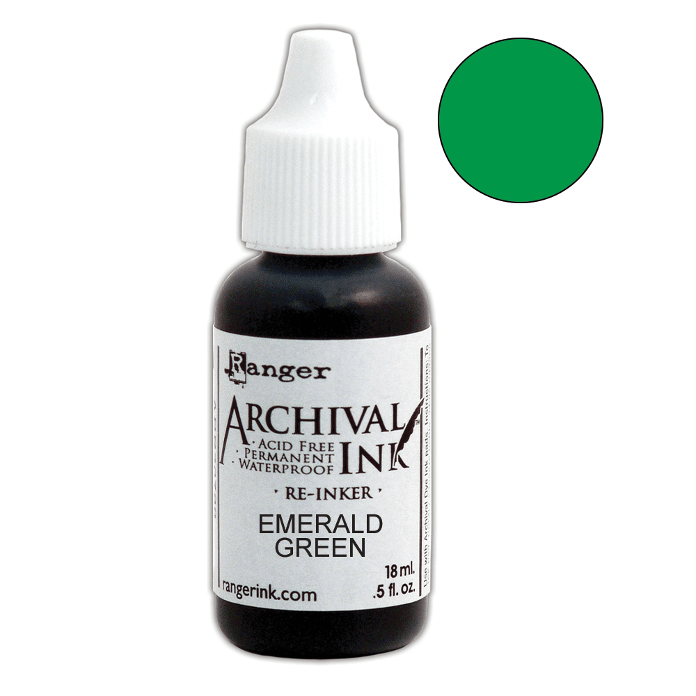 Archival Ink™ Pads Re-Inker Emerald Green, 0.5oz Ink Archival Ink 