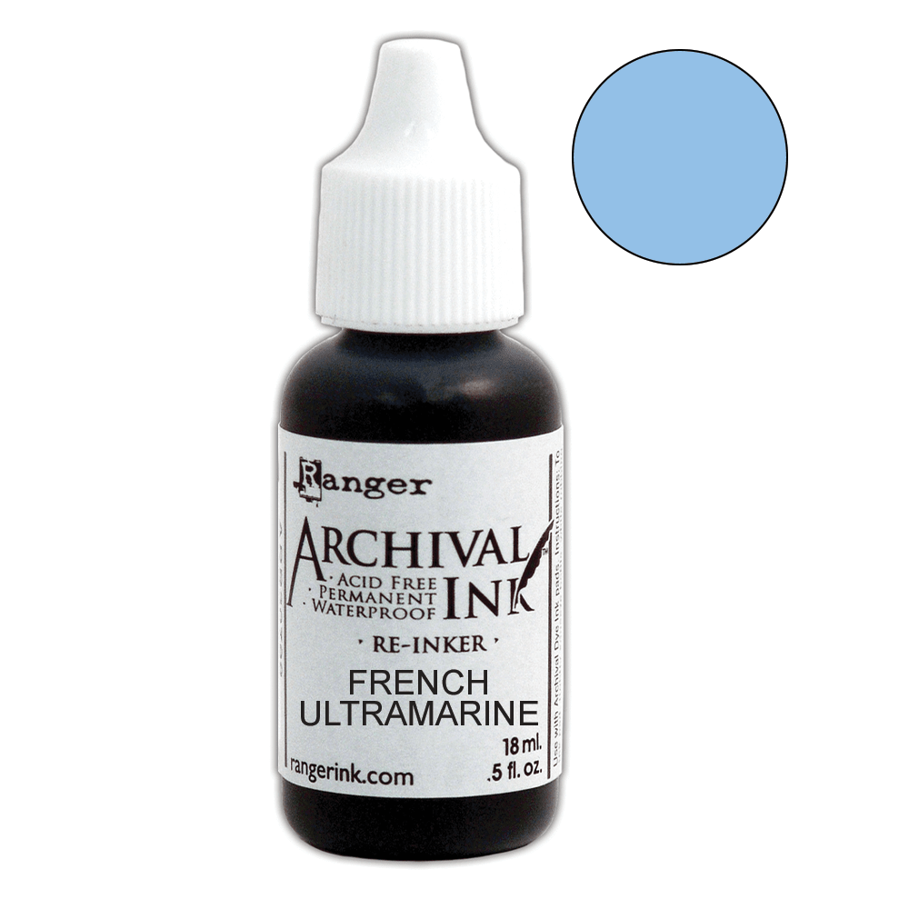 Archival Ink™ Pads Re-Inker French Ultramarine, 0.5oz Ink Archival Ink 