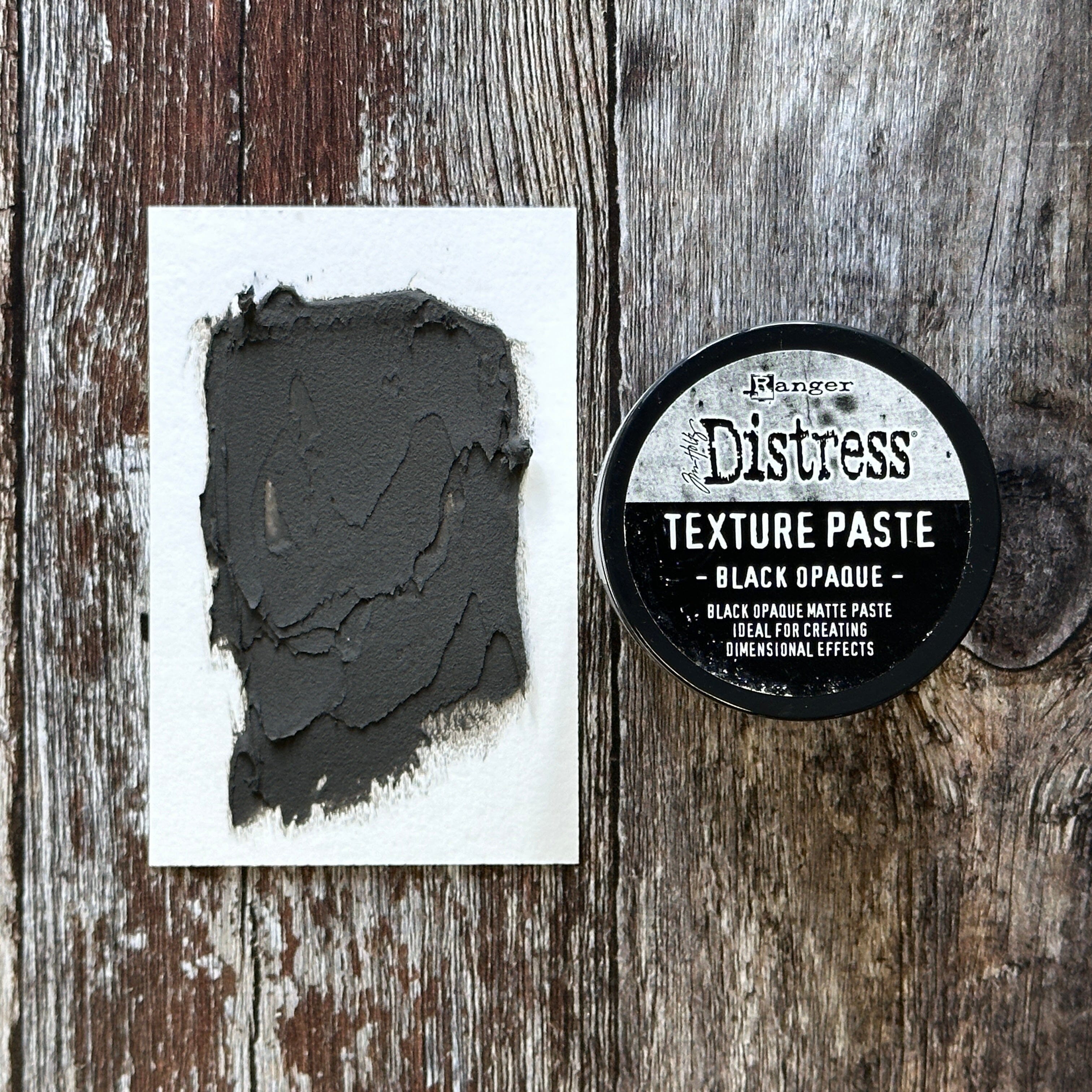 Tim Holtz Distress® Halloween Texture Paste Black Opaque Adhesives & Mediums Distress 