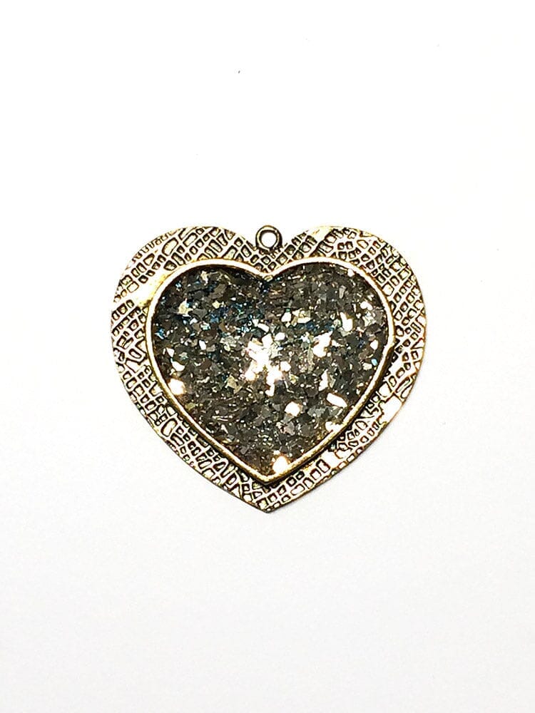 ICE Resin® Milan Bezels: Antique Bronze Large Heart, 1pc. Bezels & Charms ICE Resin® 