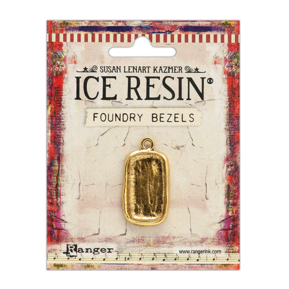 ICE Resin® Foundry Bezel Disco Rectangle Bezels & Charms ICE Resin® Gold 