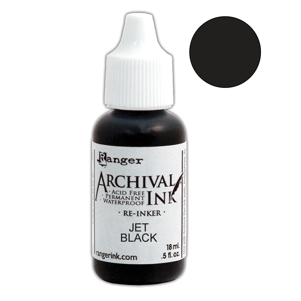 Archival Ink™ Pads Re-Inker Jet Black, 0.5oz Ink Archival Ink 