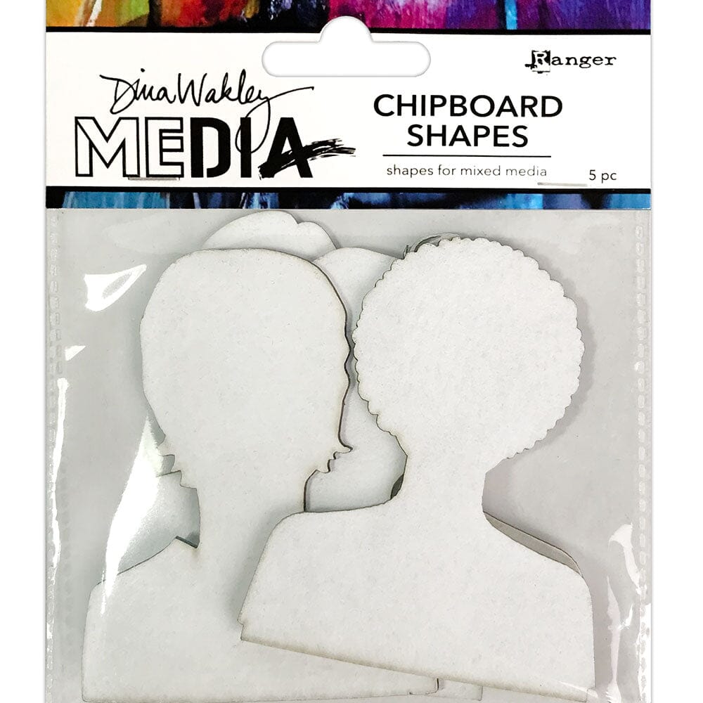 Dina Wakley Media Chipboard Shapes Passport Photos Surfaces Dina Wakley Media 