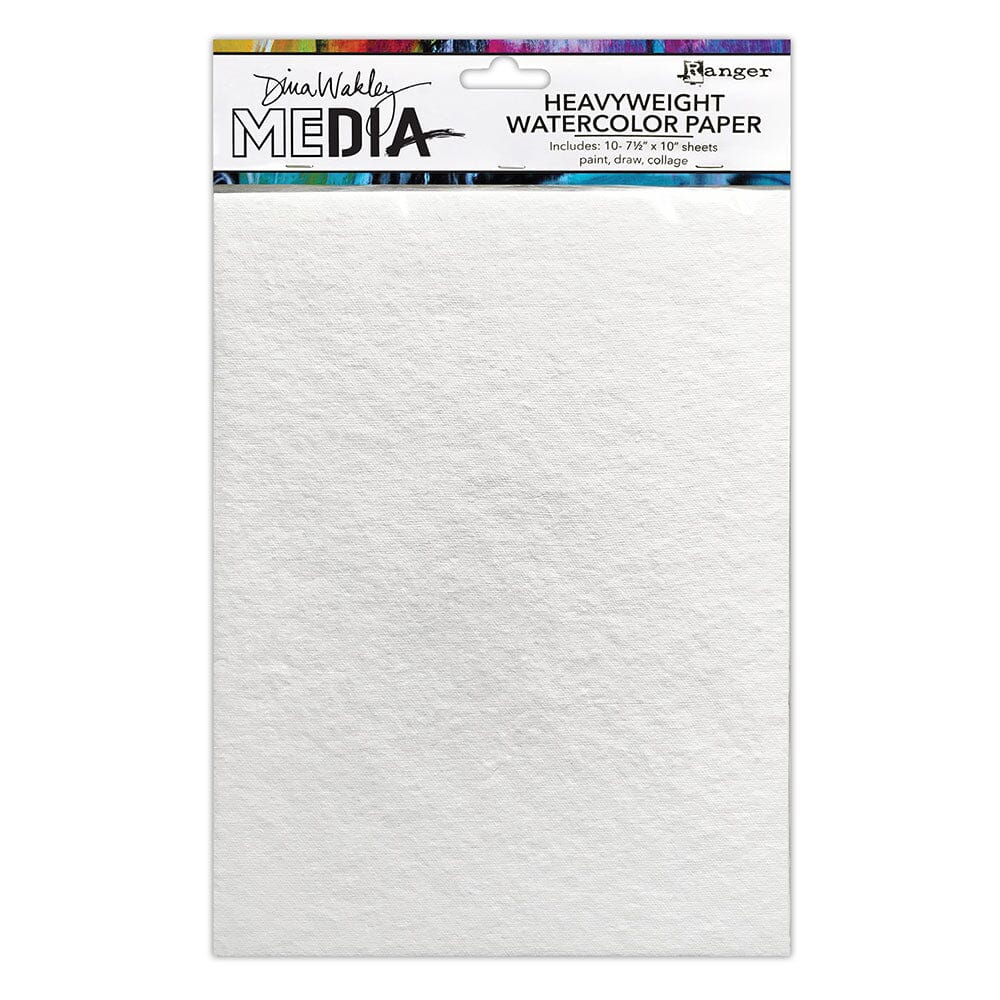 Dina Wakley MEdia Heavyweight Watercolor Paper 10pk 7.5" x 10" Surfaces Dina Wakley Media 