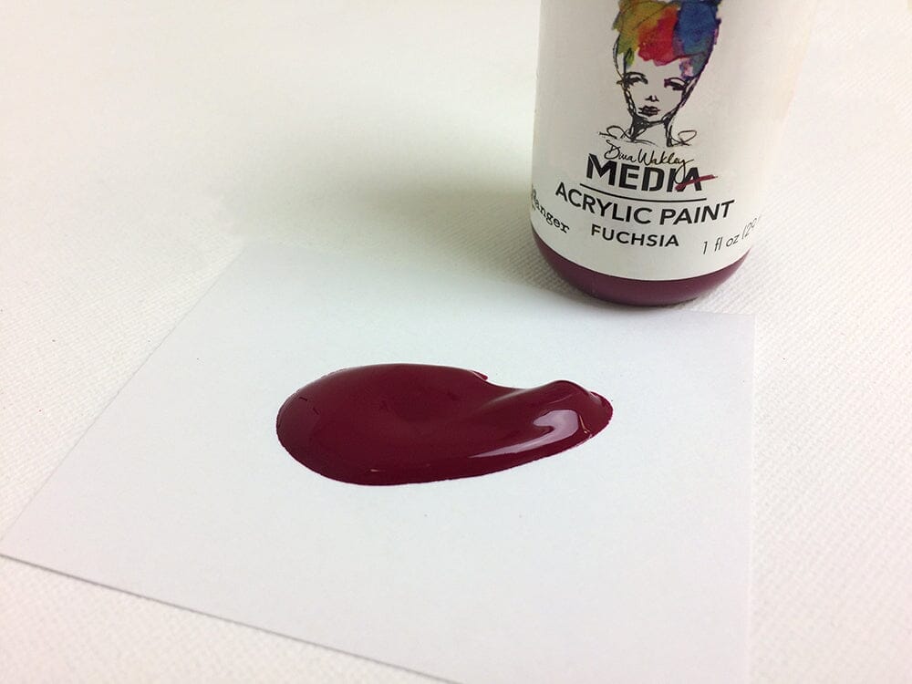 Dina Wakley Media Acrylic Paint Fuchsia, 1oz Paint Dina Wakley Media 