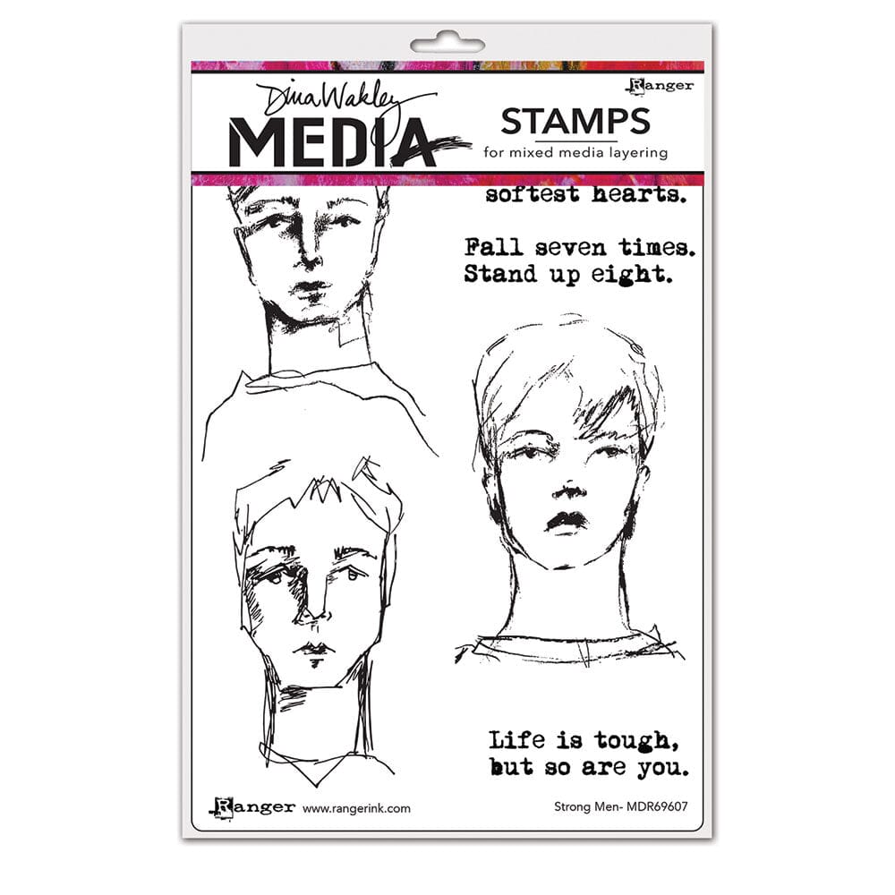 Dina Wakley Media Stamp Strong Men Stamps Dina Wakley Media 