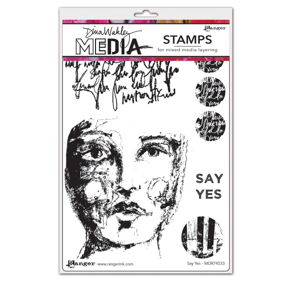 Dina Wakley Media Stamp Say Yes Stamps Dina Wakley Media 