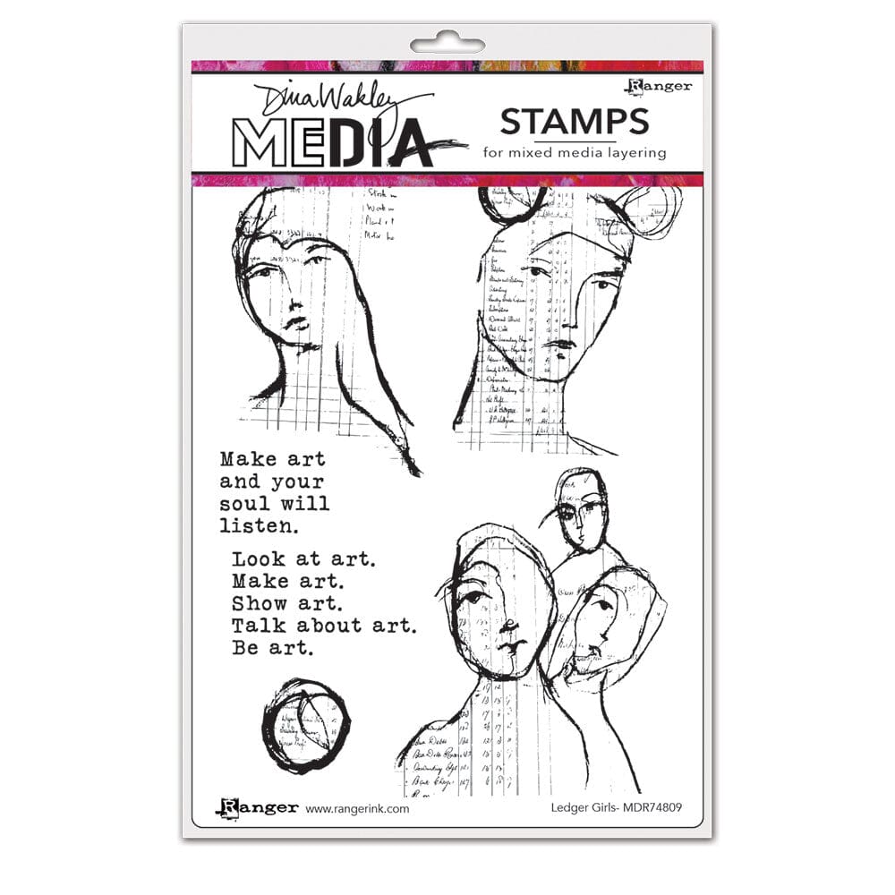 Dina Wakley Media Stamp Ledger Girls Stamps Dina Wakley Media 