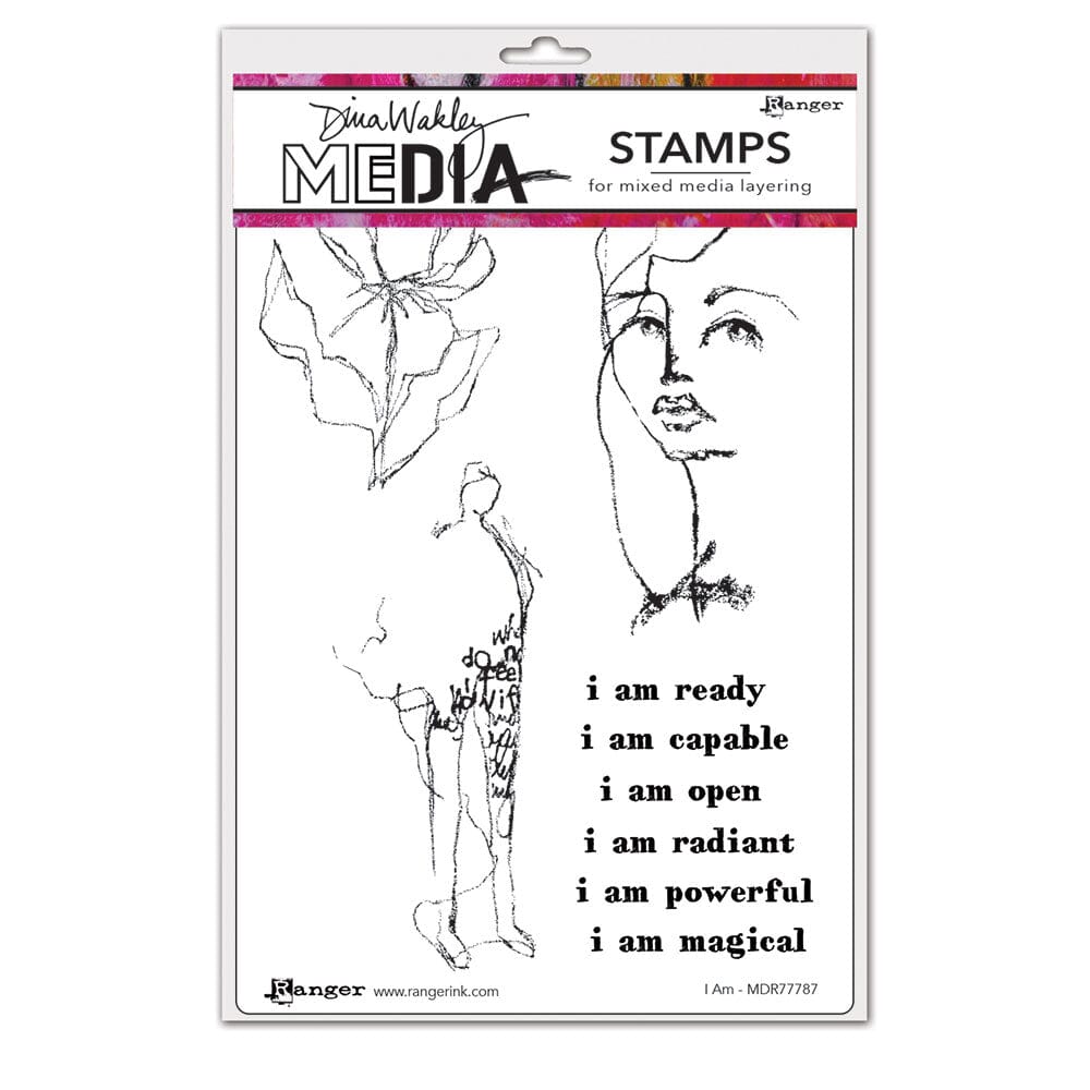 Dina Wakley MEdia Stamp I Am Stamps Dina Wakley Media 