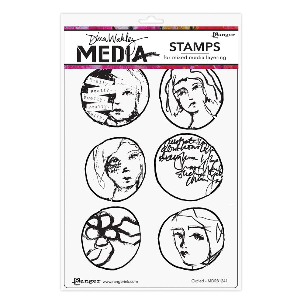 Dina Wakley Media Stamp Circled Stamps Dina Wakley Media 