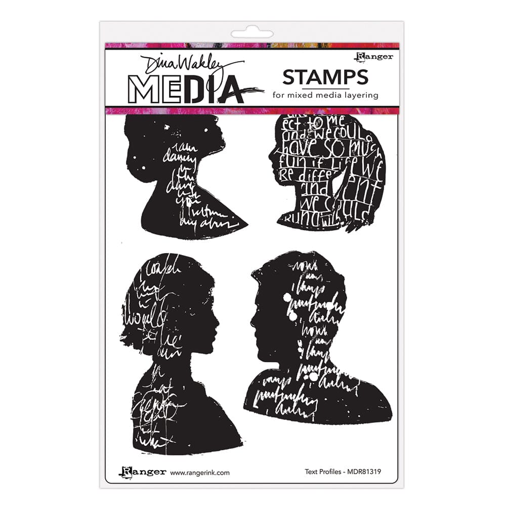 Dina Wakley Media Stamp Text Profiles Stamps Dina Wakley Media 