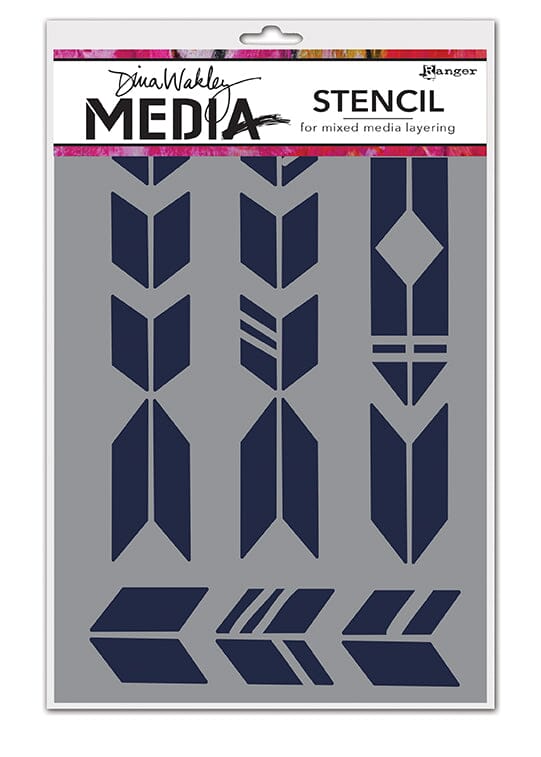 Dina Wakley Media Stencils Grande Arrows Stencil Dina Wakley Media 