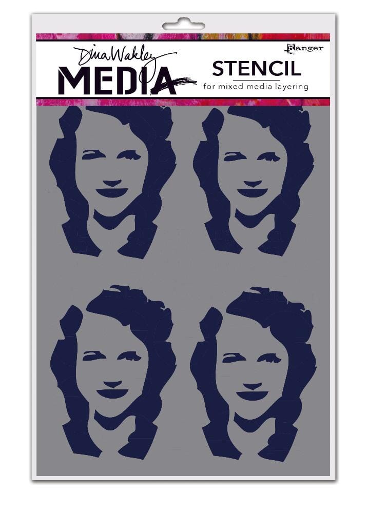 Dina Wakley Media Stencils Four Women Stencil Dina Wakley Media 