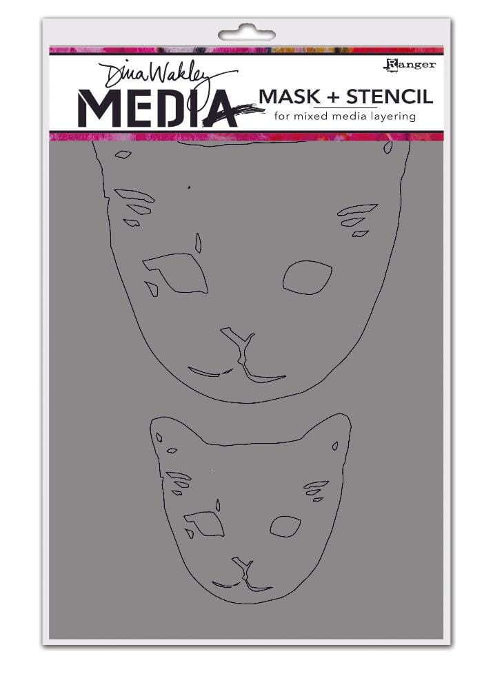 Dina Wakley Media Stencils Cat Head Masks Stencil Dina Wakley Media 