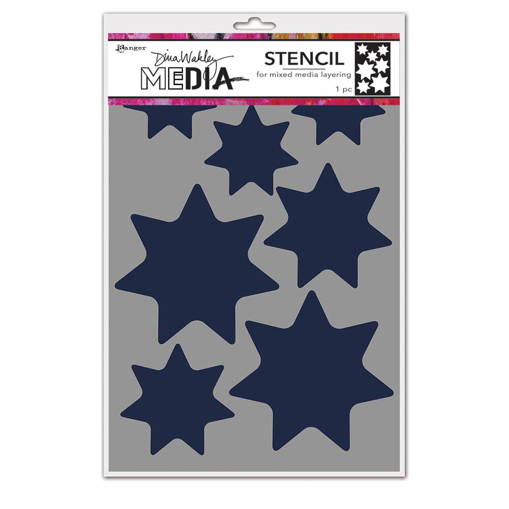 Dina Wakley MEdia Stencils Giant Stars Stencil Dina Wakley Media 