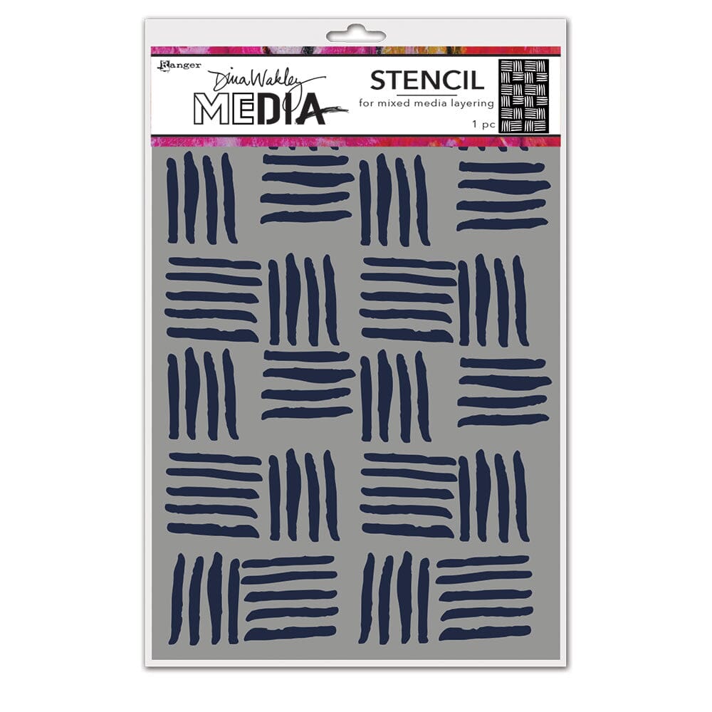 Dina Wakley Media Stencils Cross Hatch Stencil Dina Wakley Media 