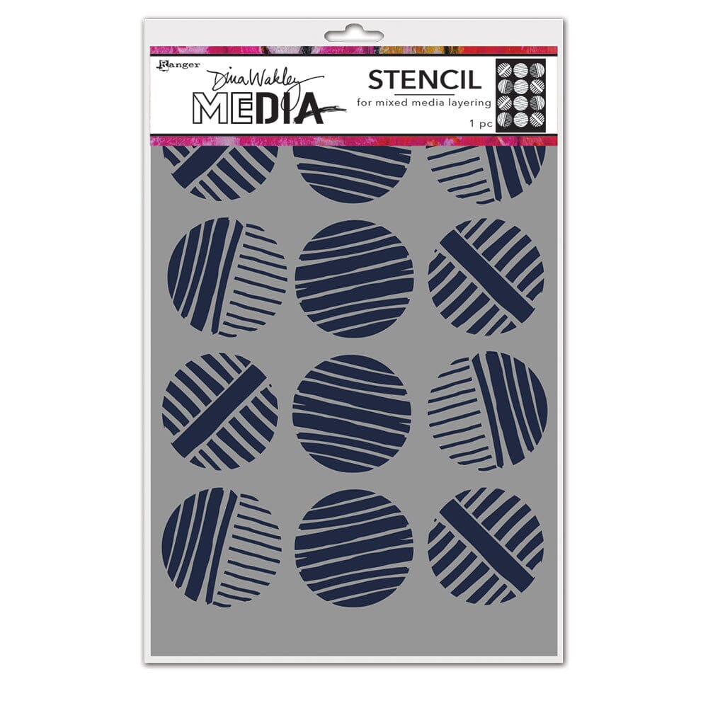 Dina Wakley Media Stencils Lined Circles Stencil Dina Wakley Media 