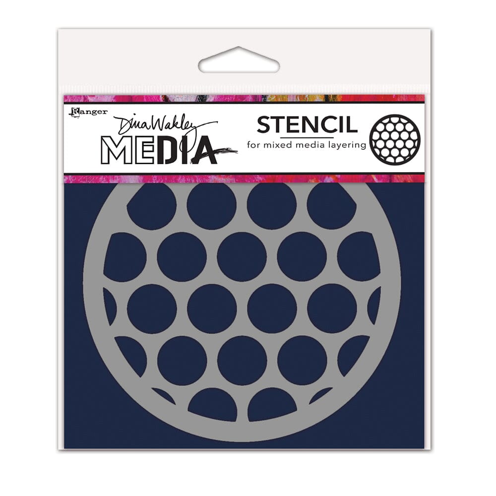 Dina Wakley Media Stencil Big Circles Coaster Stencil Dina Wakley Media 