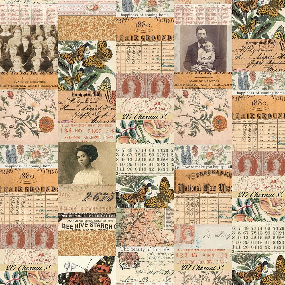 Tim Holtz Eclectic Elements Pre-Cut Fat Quarters FreeSpirit Fabrics, Orange Fabric Tim Holtz Other 