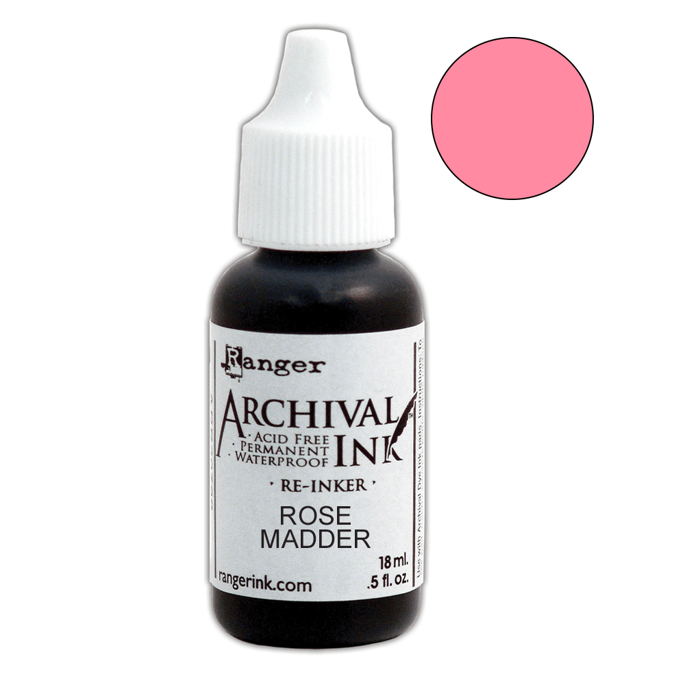 Archival Ink™ Pads Re-Inker Rose Madder, 0.5oz Ink Archival Ink 