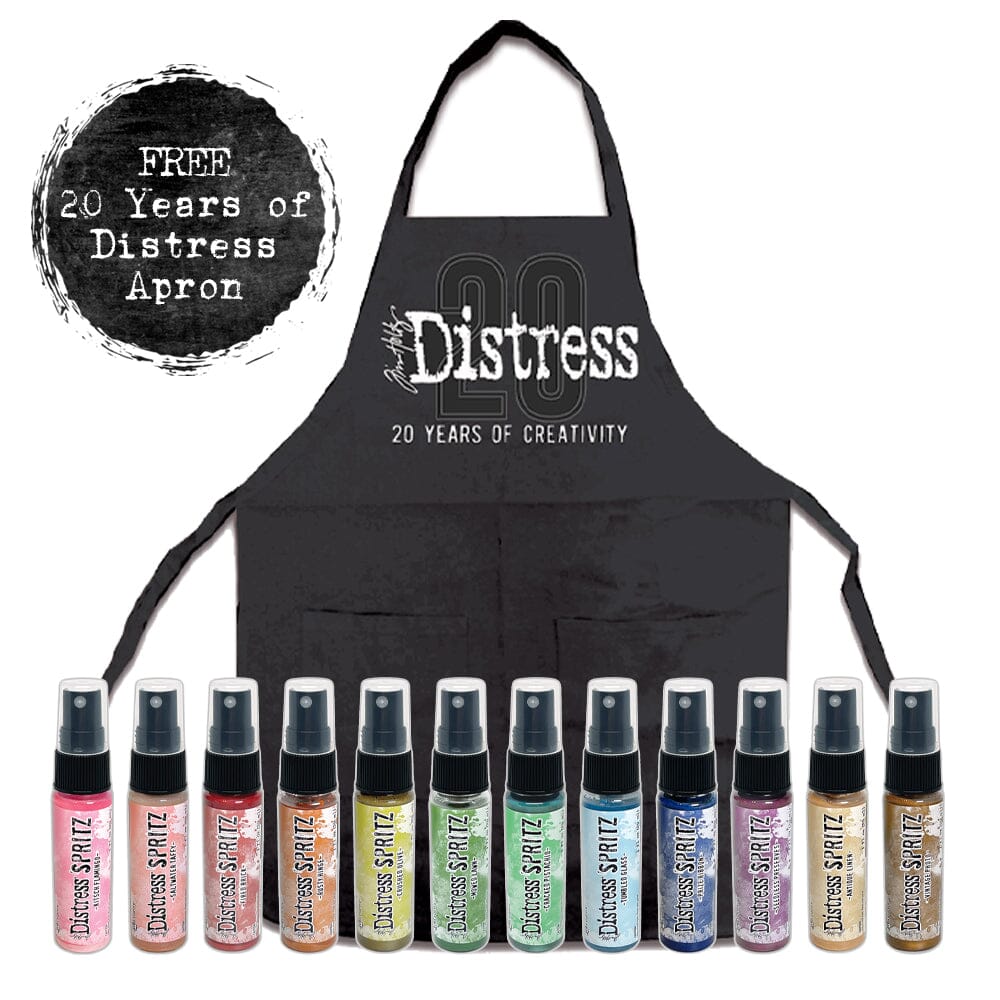 Tim Holtz Distress® Spritz Bundle with Free Apron Sprays Distress 